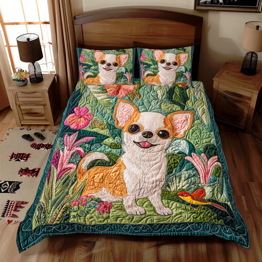 Chihuahua Flower WX1812060CL Duvet Cover Set