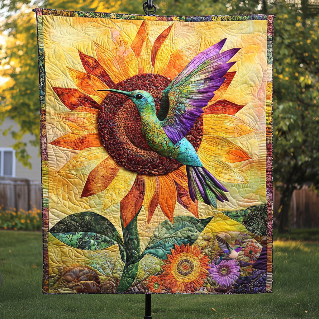 Hummingbird's Vibrant Flight WN0310059CL Quilt