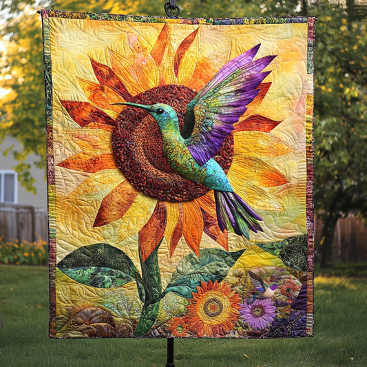Hummingbird's Vibrant Flight WN0310059CL Quilt