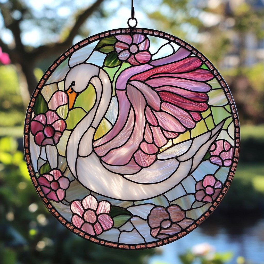 Floral Swan WY2202142CL Suncatcher