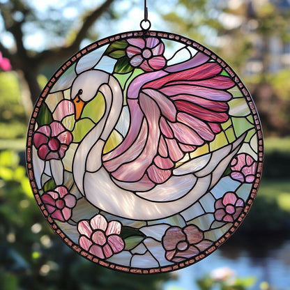 Floral Swan WY2202142CL Suncatcher