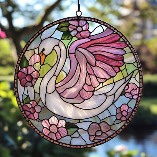 Floral Swan WY2202142CL Suncatcher