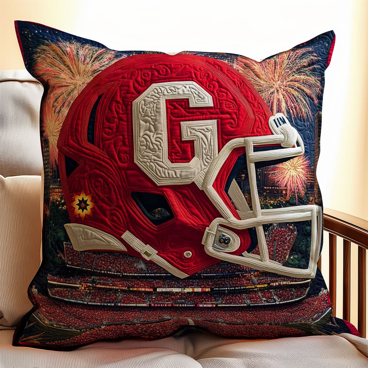 Hockey Helmet WY1012008L Quilt Pillow Case