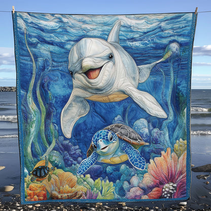 Dolphin And Turtle WY1911050CL Quilt