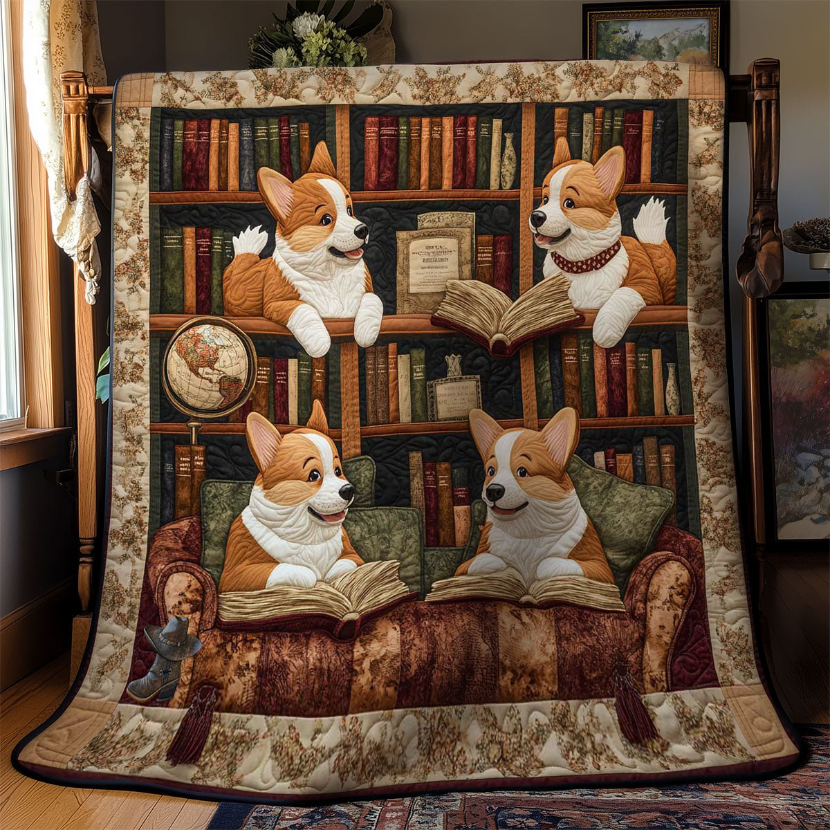 Library Corgi WN2910027CL Quilt