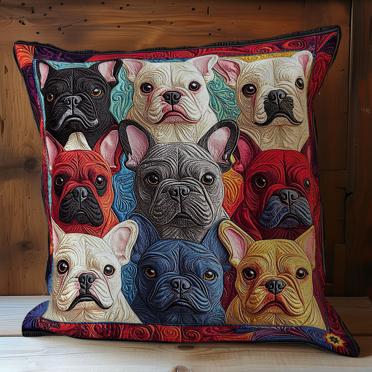 Colorful Bug Dog WY1612093CL Quilt Pillow Case