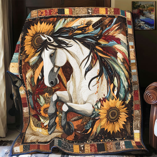 Sunflower Horse WY0301059CL Quilt