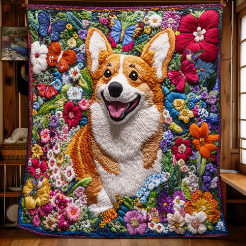 Dachshund Flower YR0312019CL Quilt