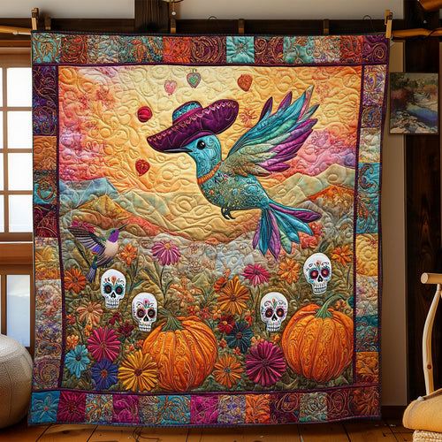 Hummingbird Pumpkin Patch WN2011134CL Quilt