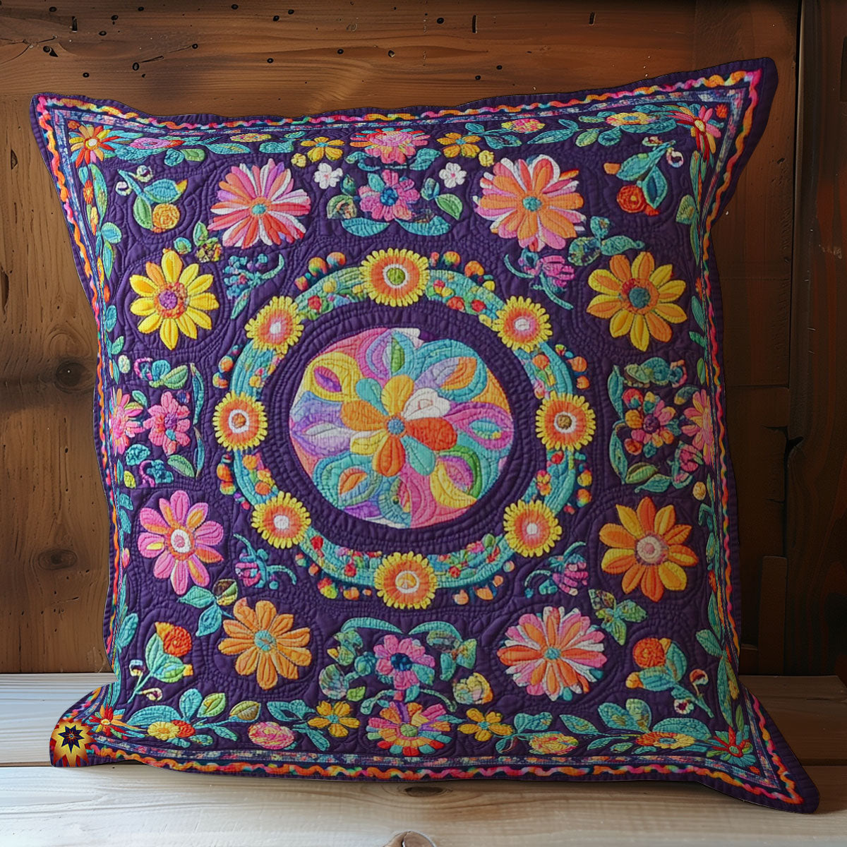 Colorful Flower WY2911063CL Quilt Pillow Case