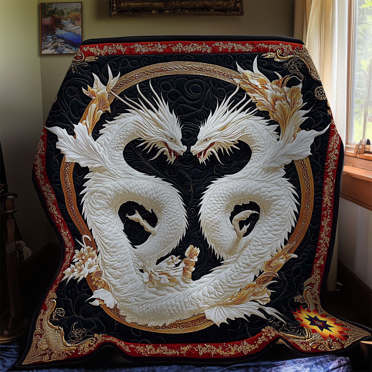 Couple White Dragon WY0512035CL Quilt