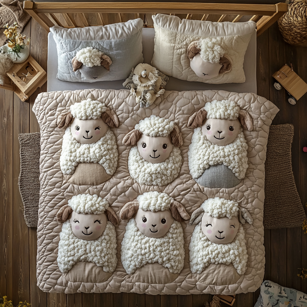 Sheep Family WY1001080CL Duvet Cover Set