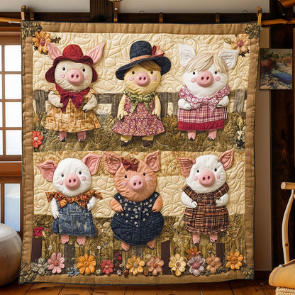 Rustic Piglet Charm WJ1403031CL Quilt