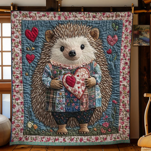 Hegdehog Heart WX0412034CL Quilt