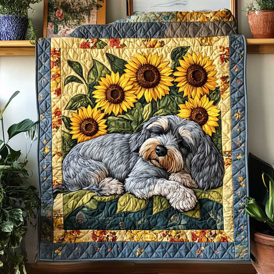 Miniature Schnauzer Sunflower Dreams WN2809043CL Quilt