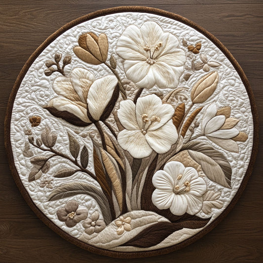 Elegant Flower CP3004003CL Quilted Round Mat