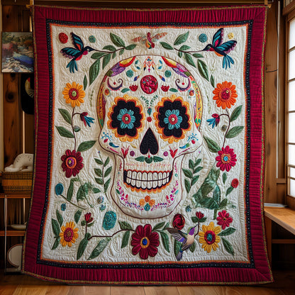 Skull Hummingbird WY1811043CL Quilt