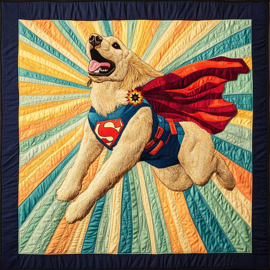 Superman Golden Retriever WP0910019CL Quilt
