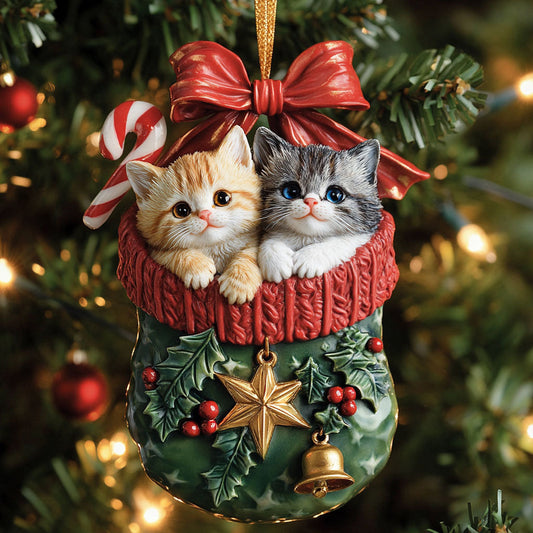 Festive Meow CP2310018CL Christmas Ornament