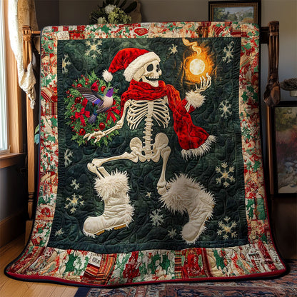 Dancing Christmas Skeleton WN1112003CL Quilt