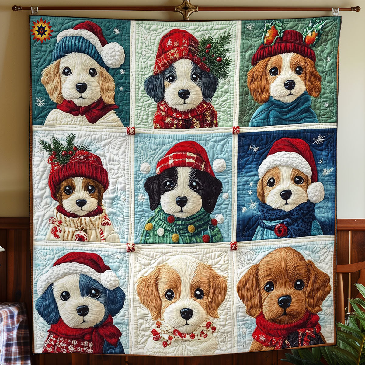 Winter Puppy WY2911041CL Quilt