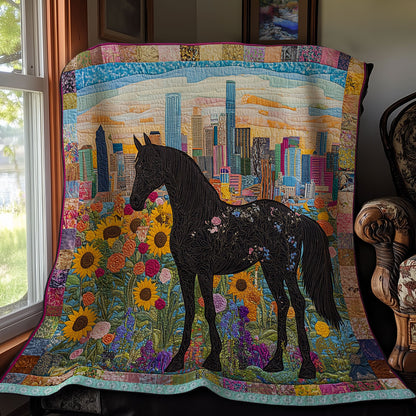 Horse Flower WX1911034CL Quilt