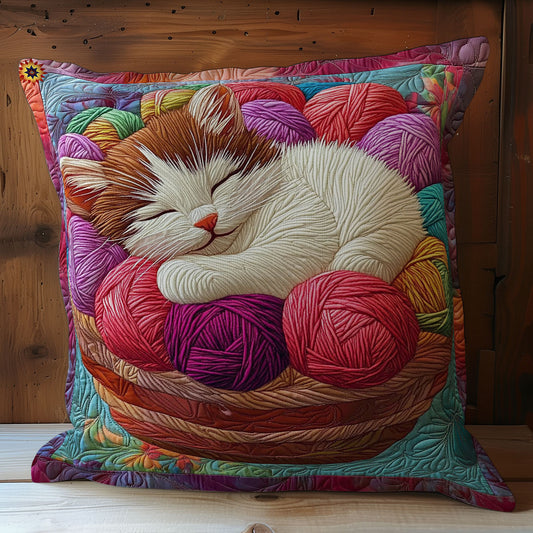 Cozy Wool Sleeping Cat WY1712082CL Quilt Pillow Case