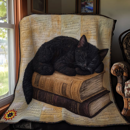 Black Cat Sleeping Book WY2711046CL Quilt