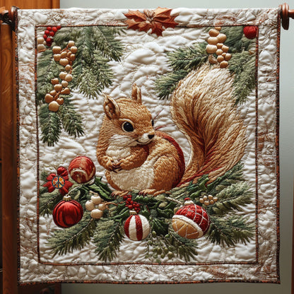 Christmas Baubel Squirrel WJ2111011CL Quilt