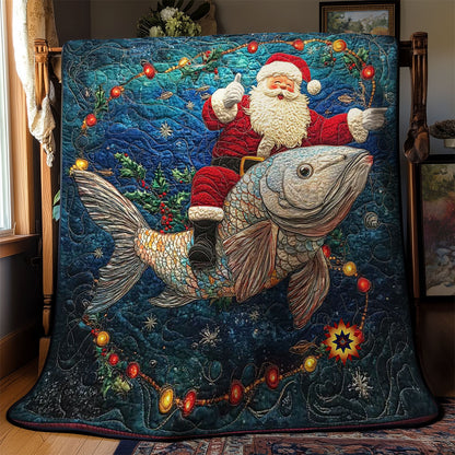 Fish Sleigh Santa WN0612073CL Quilt