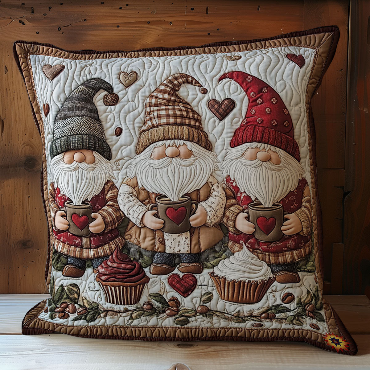 Teacup And Cupcake Gnome WY2501070CL Quilt Pillow Case