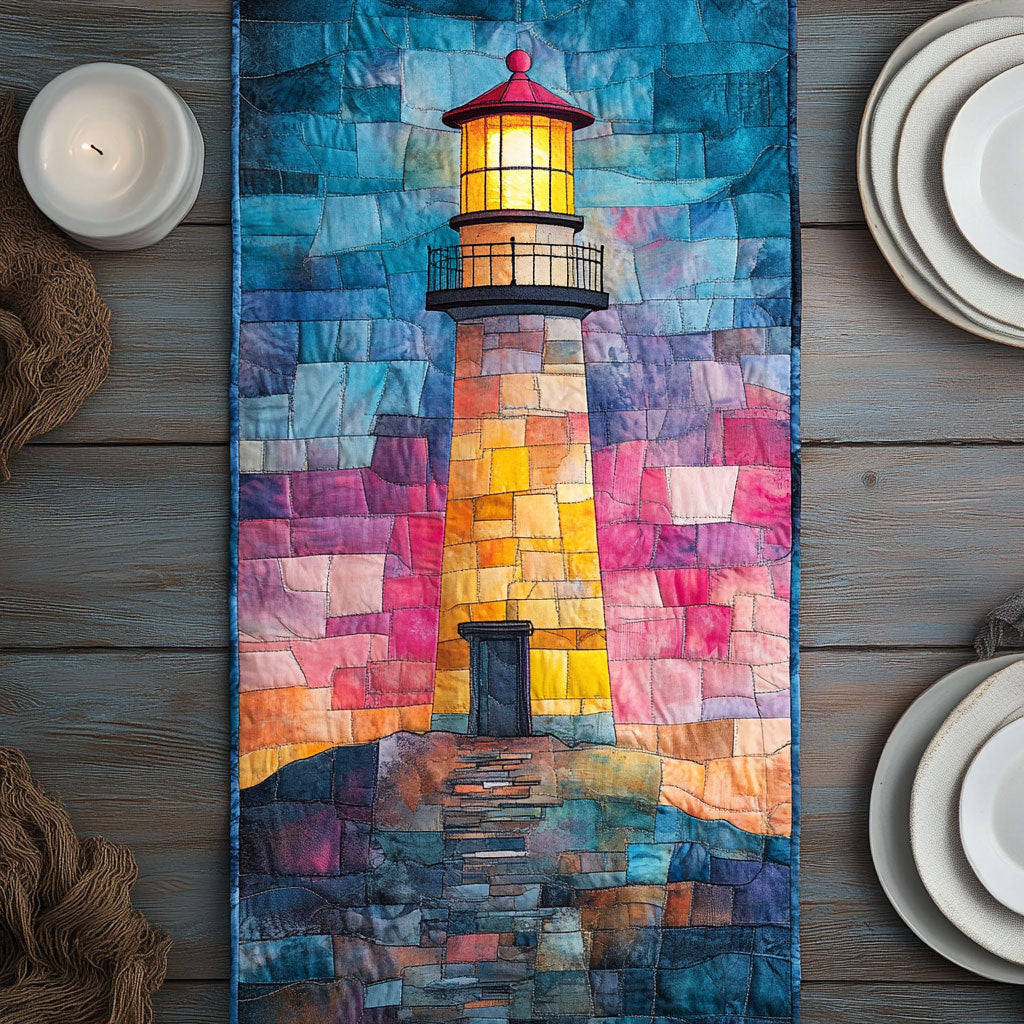 Patchwork Lighthouse CW2605474CL Quilted Table Runner