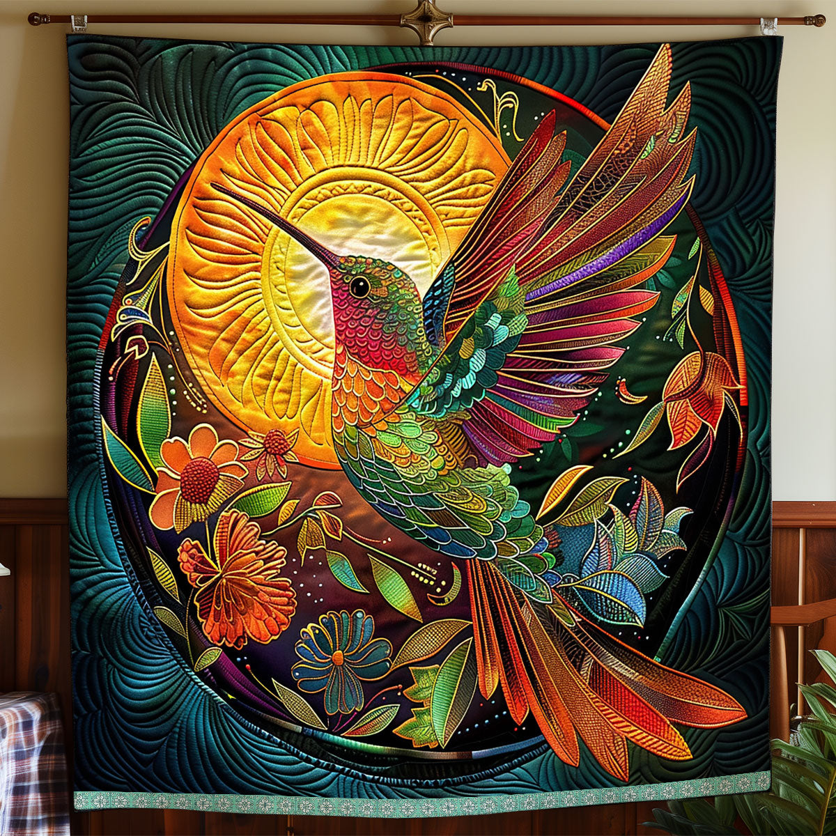 Hummingbird Sunrise Bohemia WP0609028CL Quilt