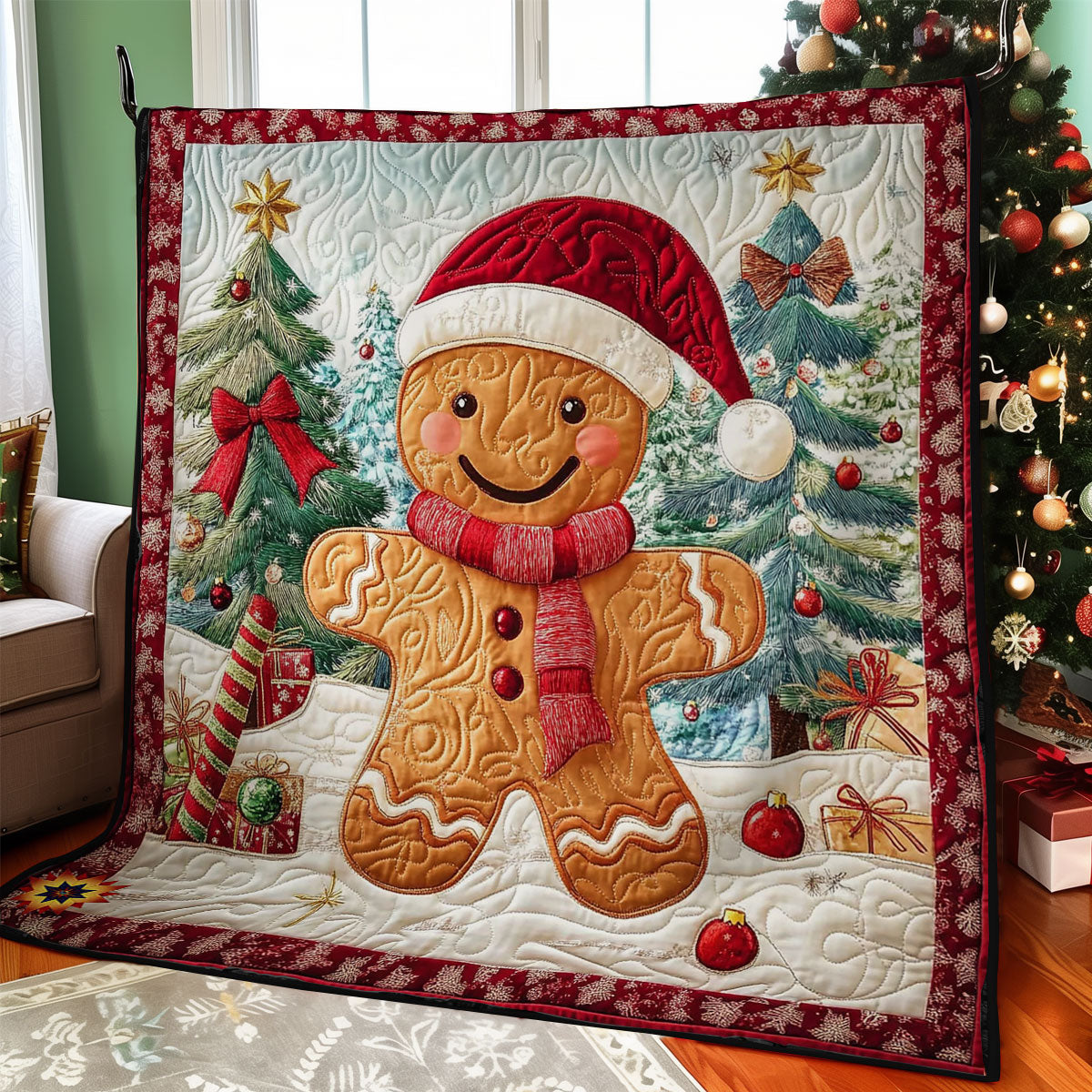 Xmas Gingerman WY0312038CL Quilt