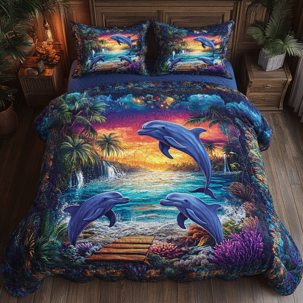 Dolphin Sea Happy WT1501006CL Duvet Cover Set
