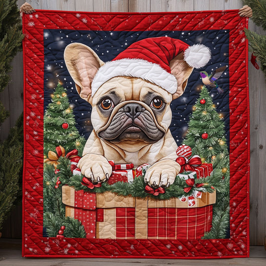 French Bulldog Christmas WX2210005CL Quilt