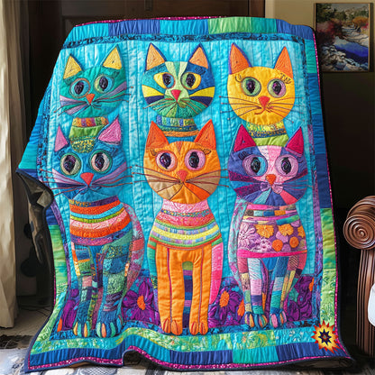 Portrait Patchwork Cat WY2012058CL Quilt