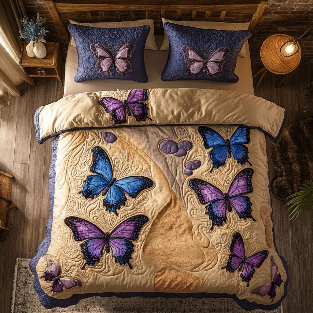 Butterfly Purple WT2702037CL Duvet Cover Set
