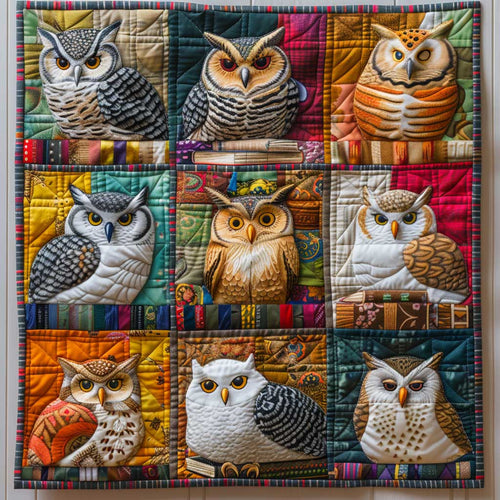 Great Horned Owl Patchwork WP1009029CL Quilt