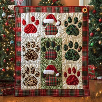 Holiday Paw Dog Prints WN0511025CL Quilt