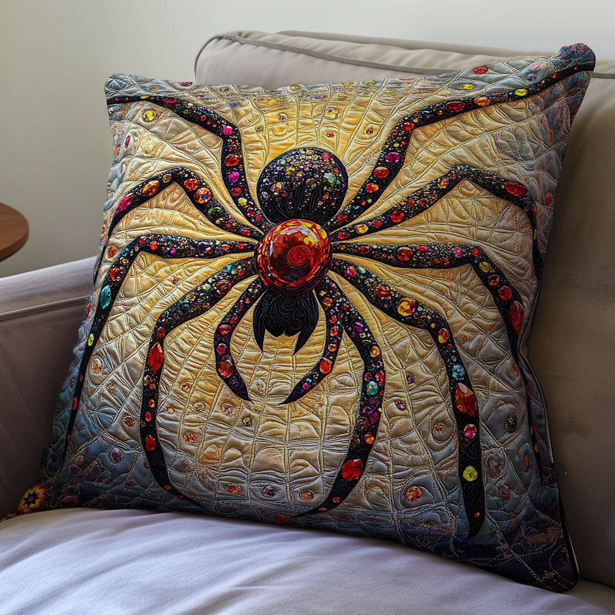 Gemstone Black Spider WY0912097CL Quilt Pillow Case