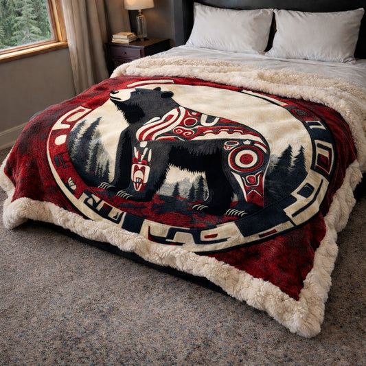 Spirit Bear KL2201003CL Faux Fur Throw Blanket