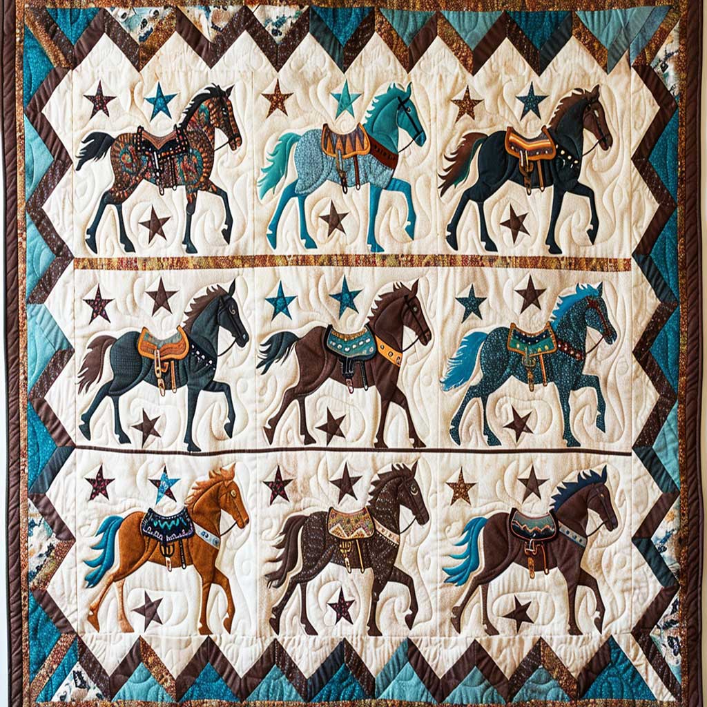 Native American Horse WJ1909004CL Quilt