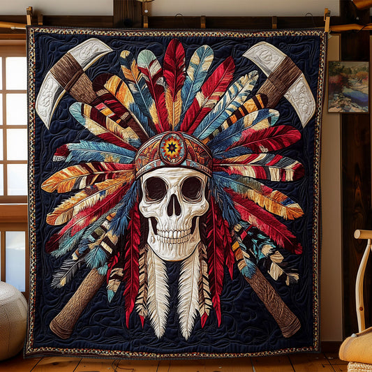 Native American Skull WY1312022CL Quilt