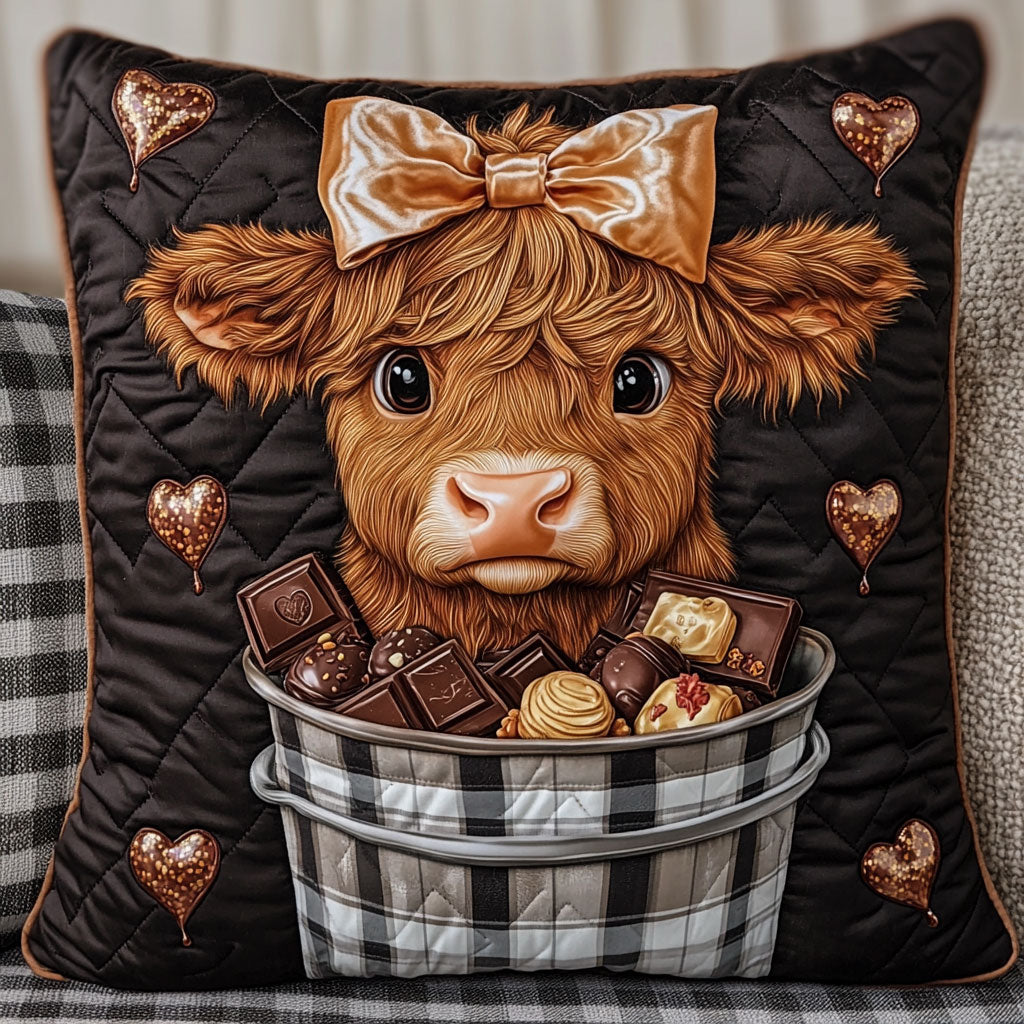 Highland Cow WT1403044CL Quilt Pillow Case