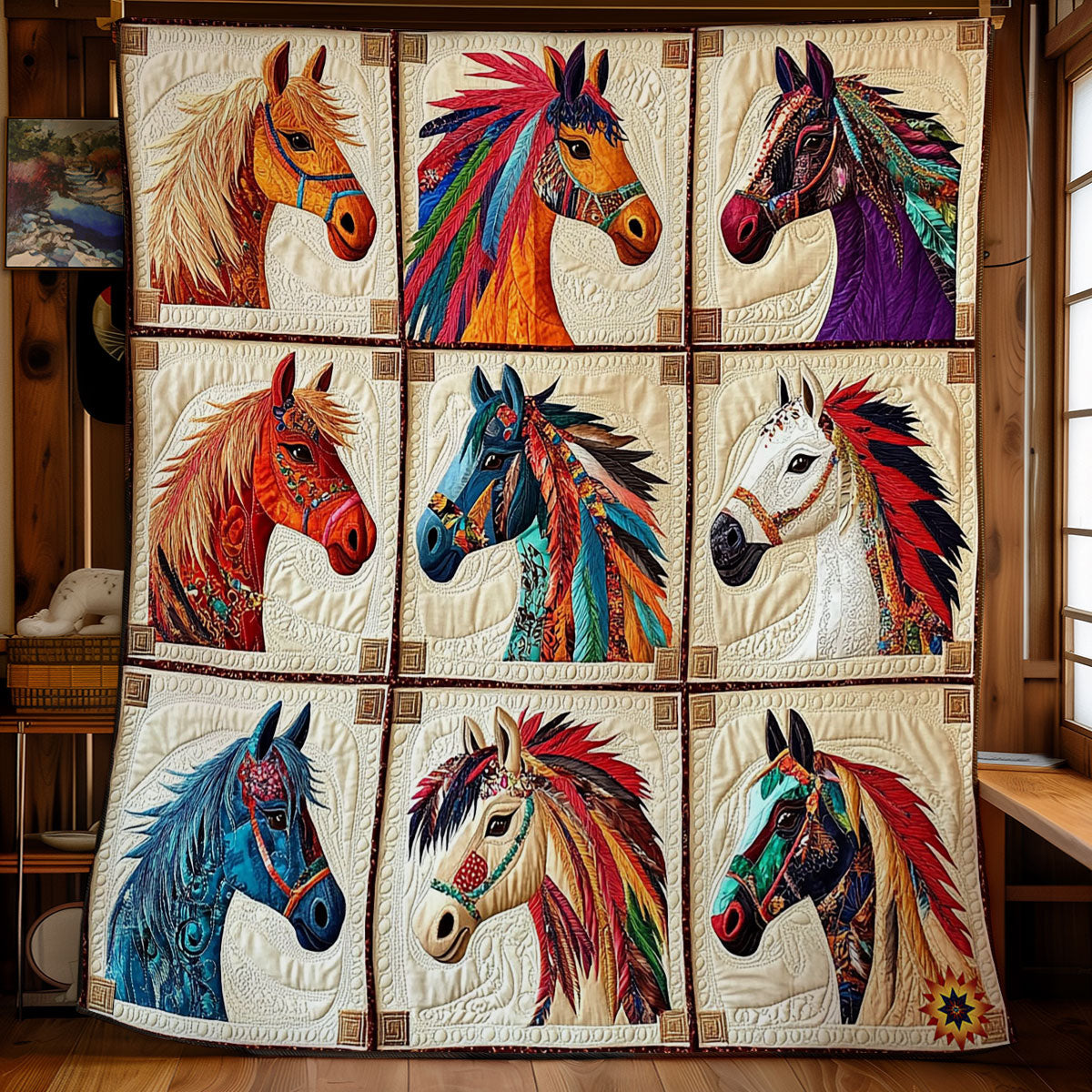 Native American Horse WY1312021CL Quilt