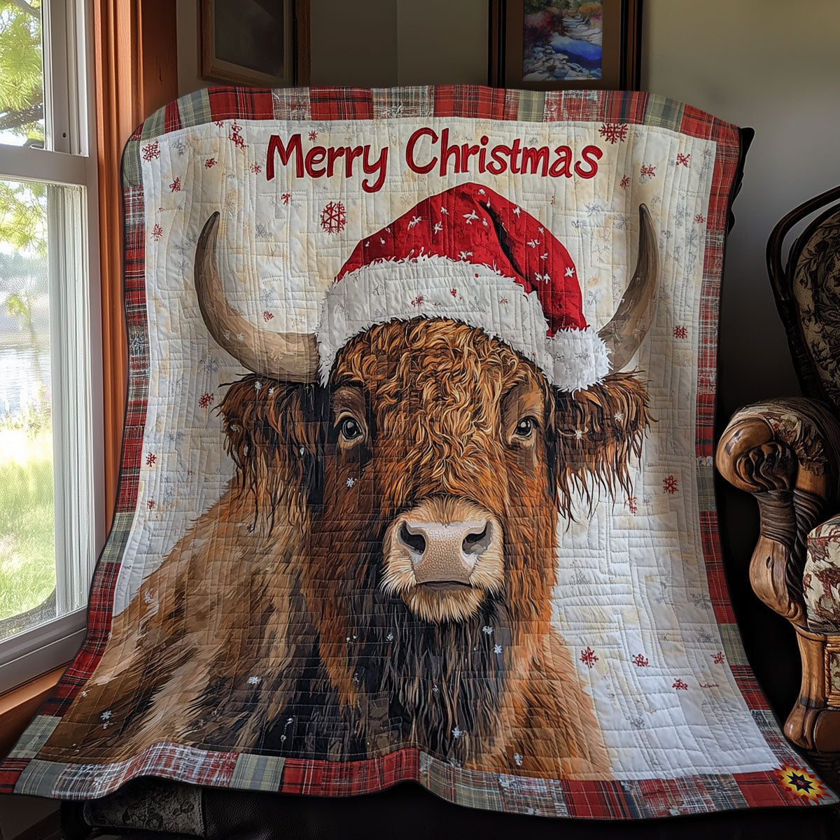 Santa Bison WY1211040CL Quilt