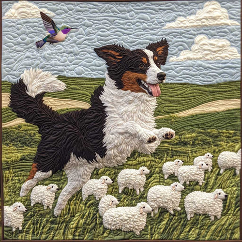 Sheeps Field Border Collie WP0310020CL Quilt