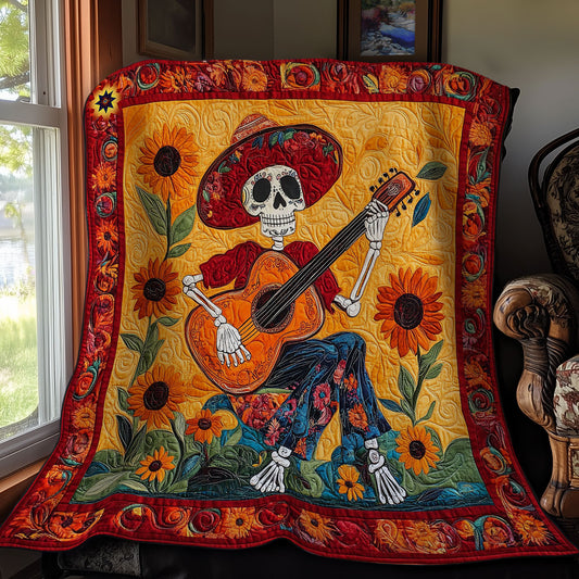 Skeleton Playing Guitar WY1312027CL Quilt