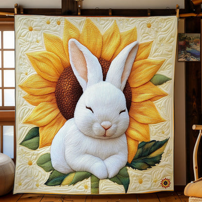 Sunflower Sleeping Rabbit WY1411019CL Quilt